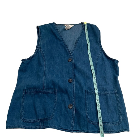 Talbots Denim Vintage Blue Women’s Vest Size Medium - Picture 9 of 13